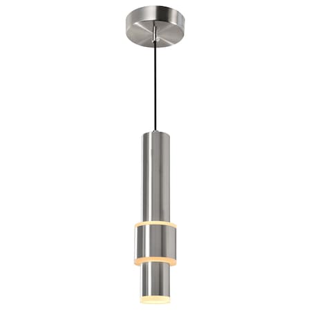 Cwi Lighting Lena LED Integrated Mini Pendant With Satin Nickel Finish 1390P5-1-606